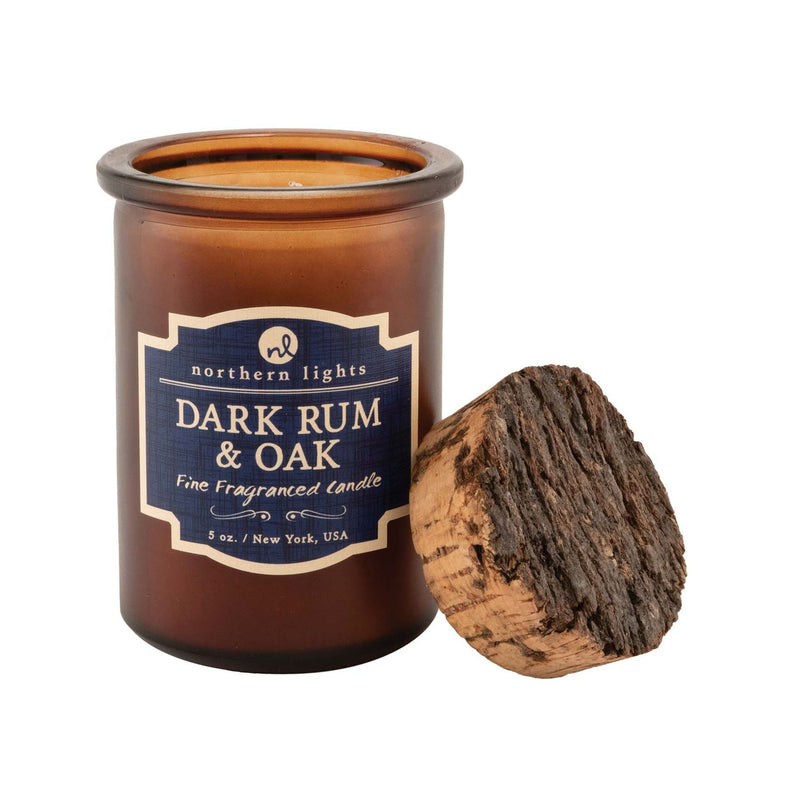 Northern Lights 5oz Spirit Candle Jar - Dark Rum & Oak