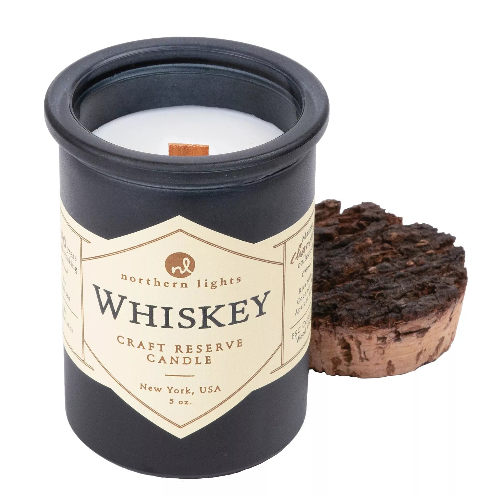 Northern Lights 5oz Candle Woodwick Spirit Jar - Whiskey Reserve
