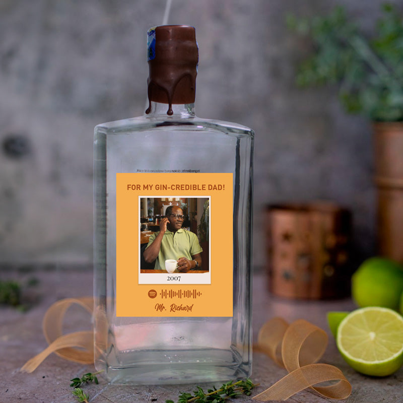 Personalised For My Gin-credible Dad Gin with Music