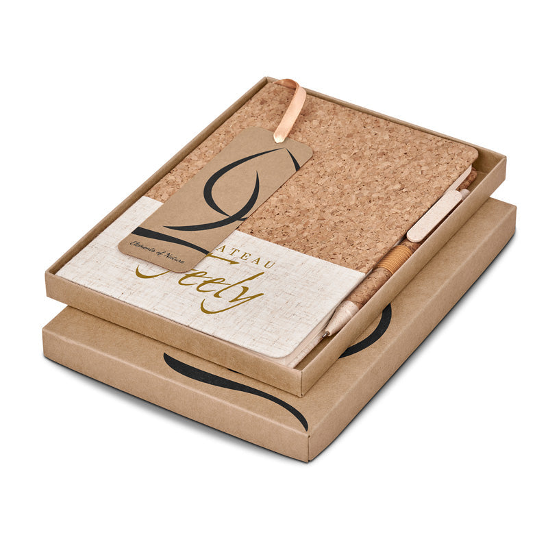 Personalised Okiyo Cardon Cork Notebook & Pen Set