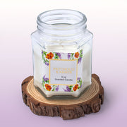 Patchouli & Amber Hexagonal Glass Jar Candle 5 oz
