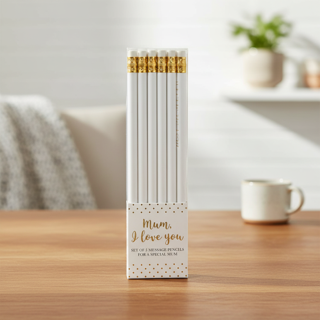 Pencil Set Gift for Mum – Set of 6 Best Mum Ever Pencils