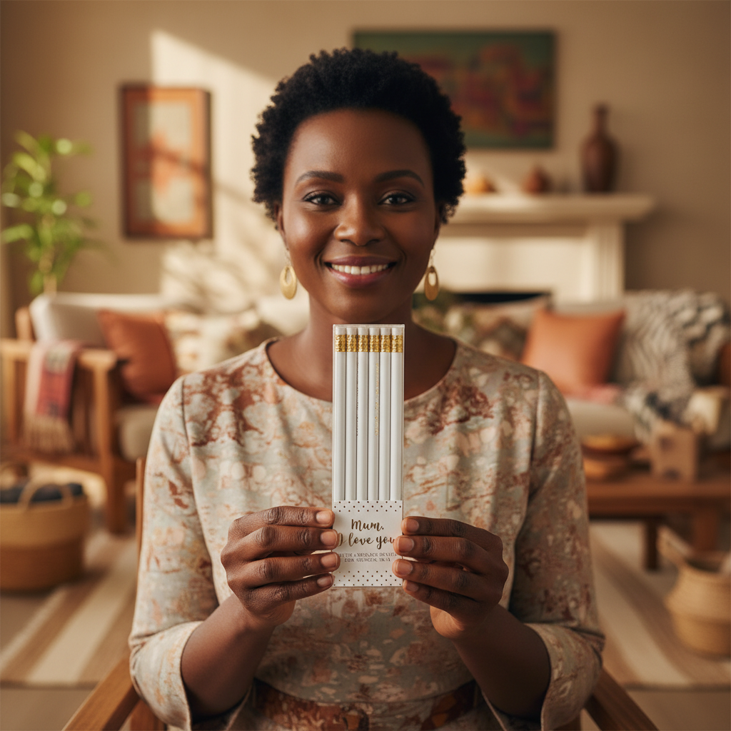 Pencil Set Gift for Mum – Set of 6 Best Mum Ever Pencils