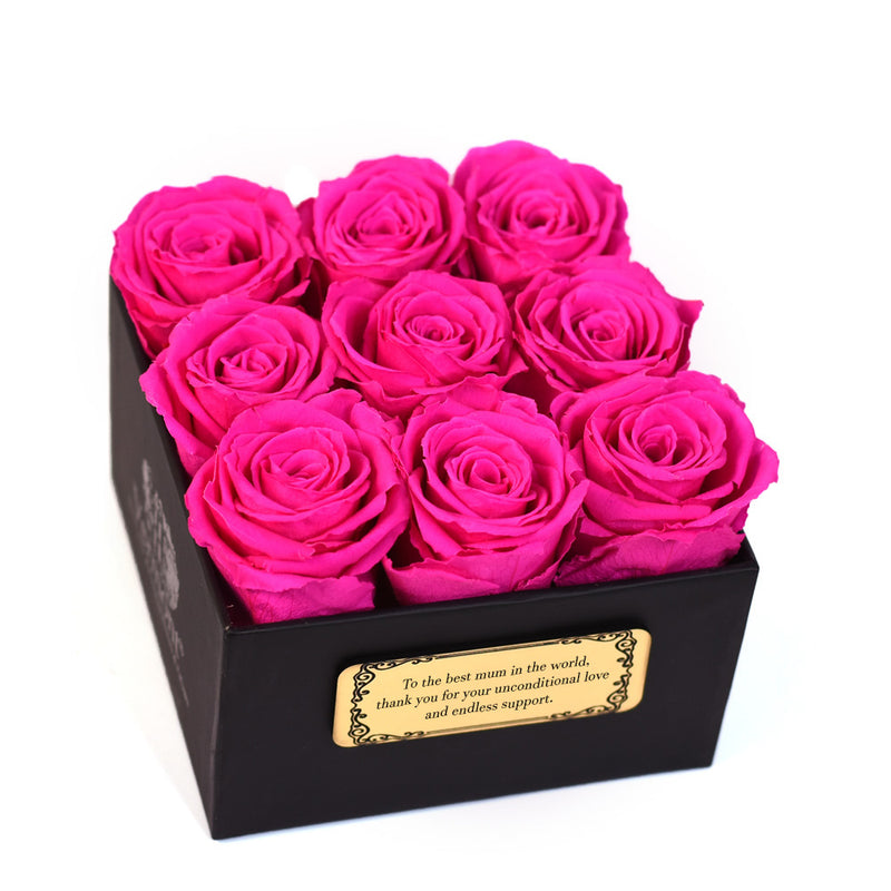 Perky Pink Preserved Roses in a Box