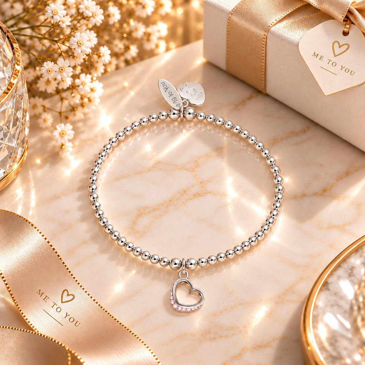 Me to You sentiment bracelet for baby girl