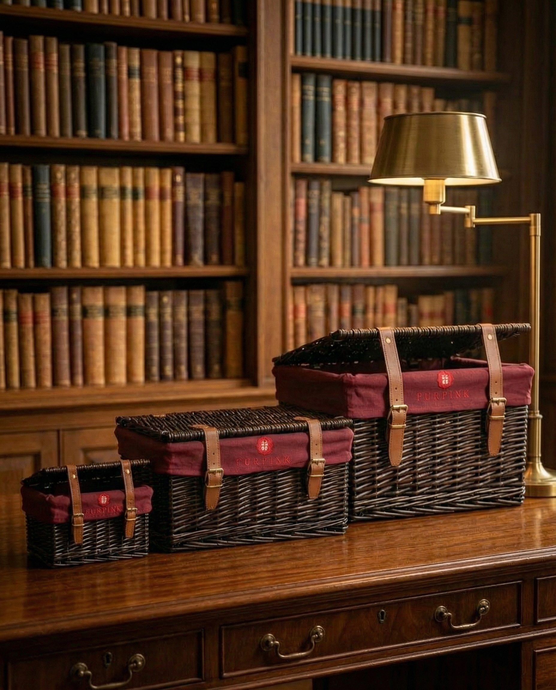 The Signature Woven Chest - Maroon Lining