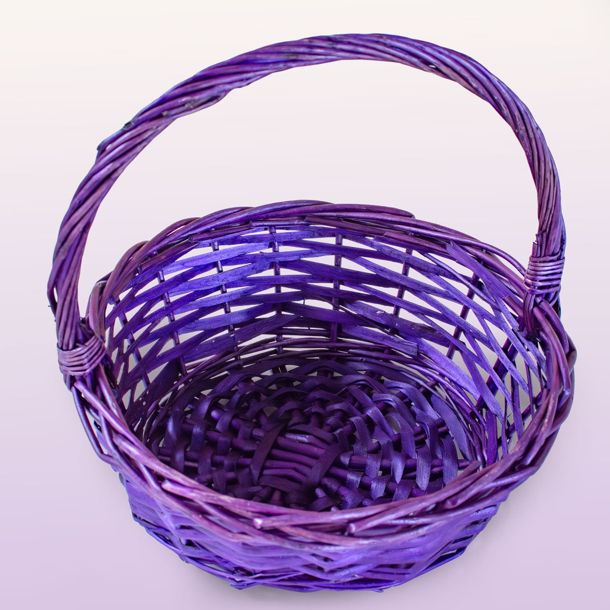 Round Wicker Basket  with a Handle