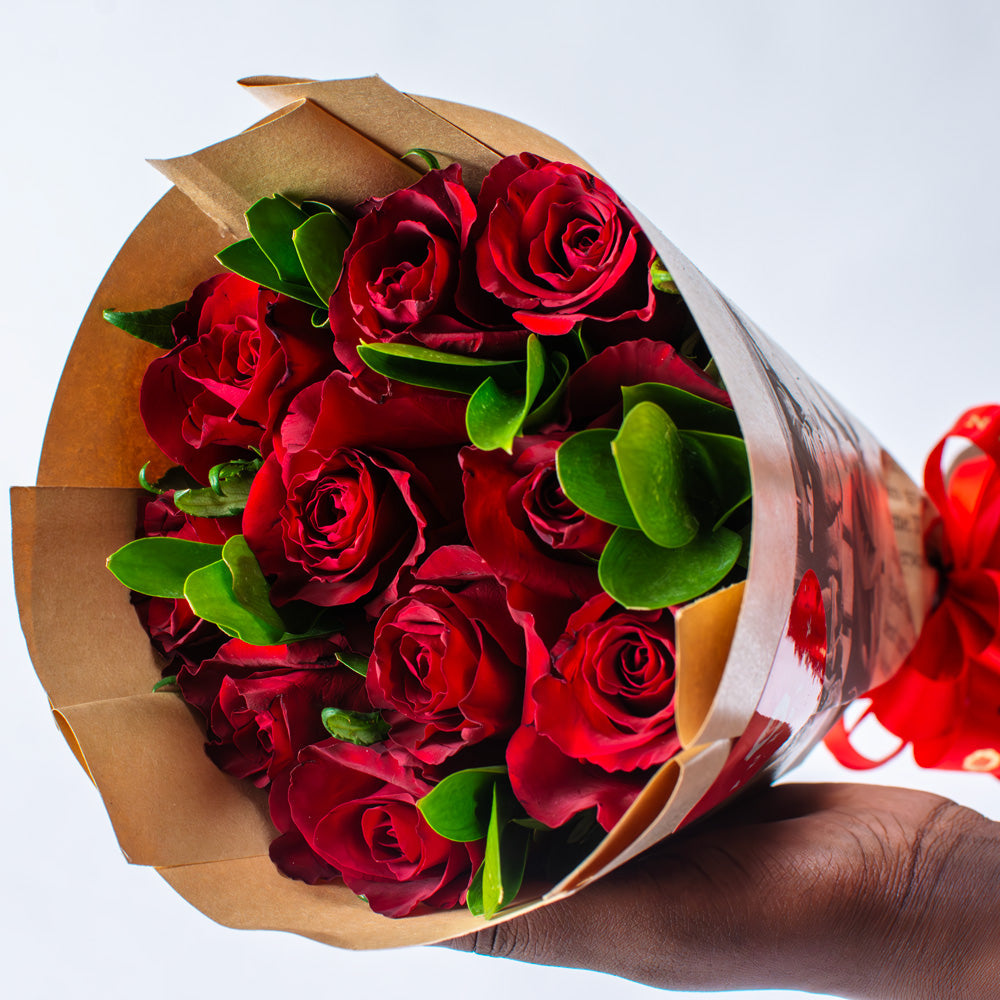 Scarlet Elegance Red Roses Flower Bouquet