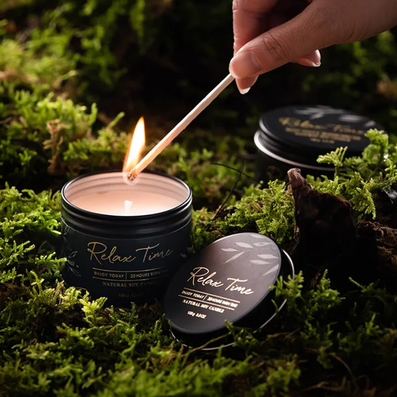 Relax Time Natural Soy Candle 100g - Dew Moss