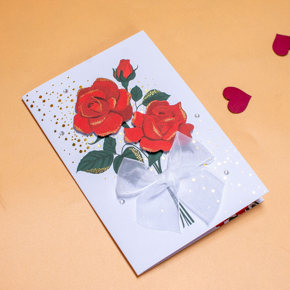 Hand Crafted Forever Roses Card
