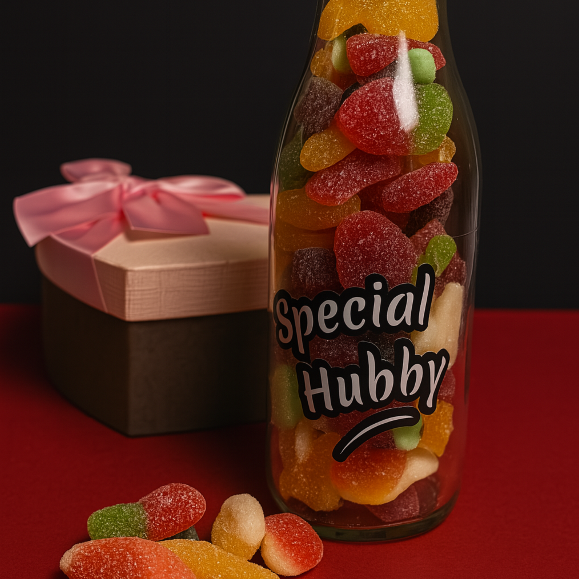 Special Message Gummy Treats in a Bottle