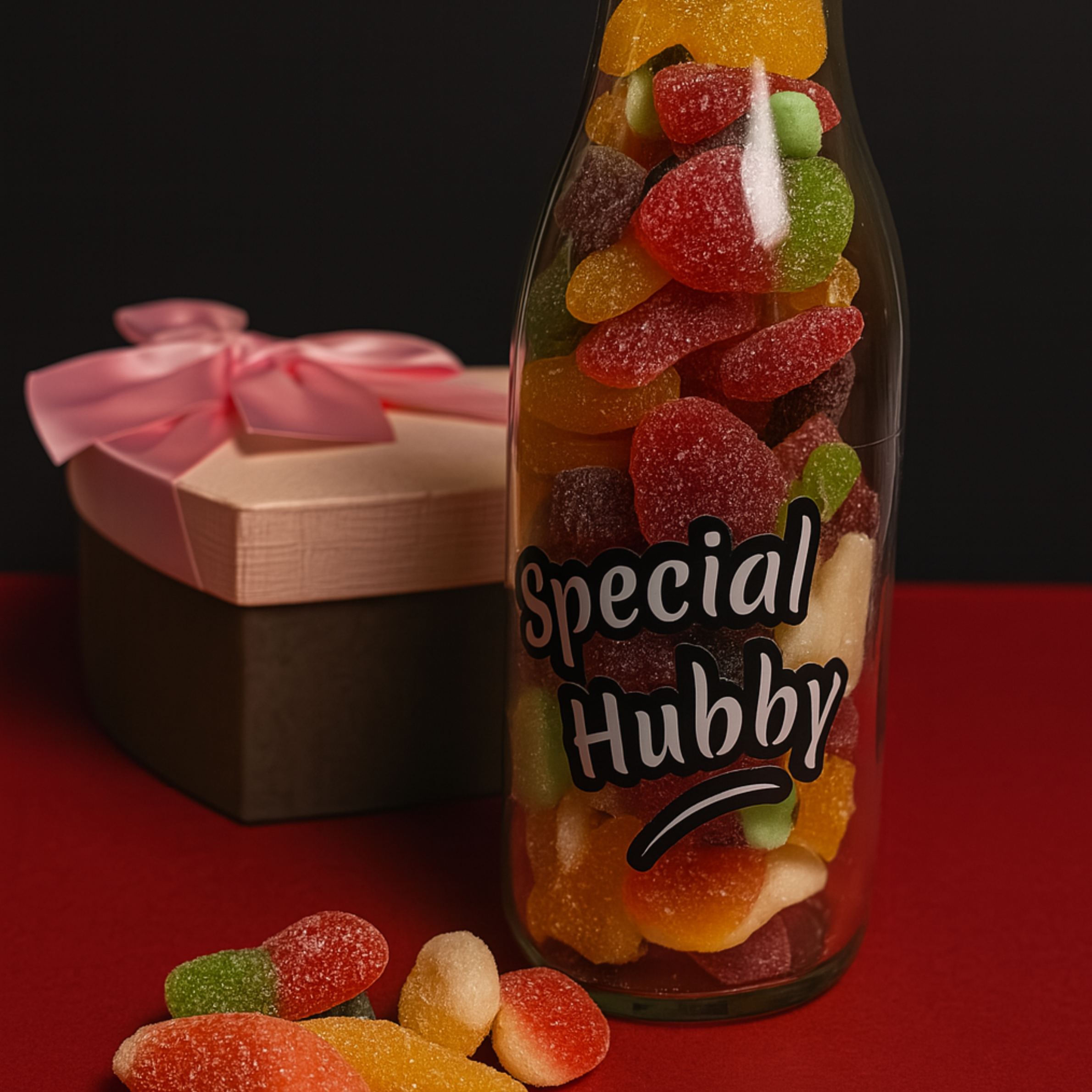 Special Message Gummy Treats in a Bottle