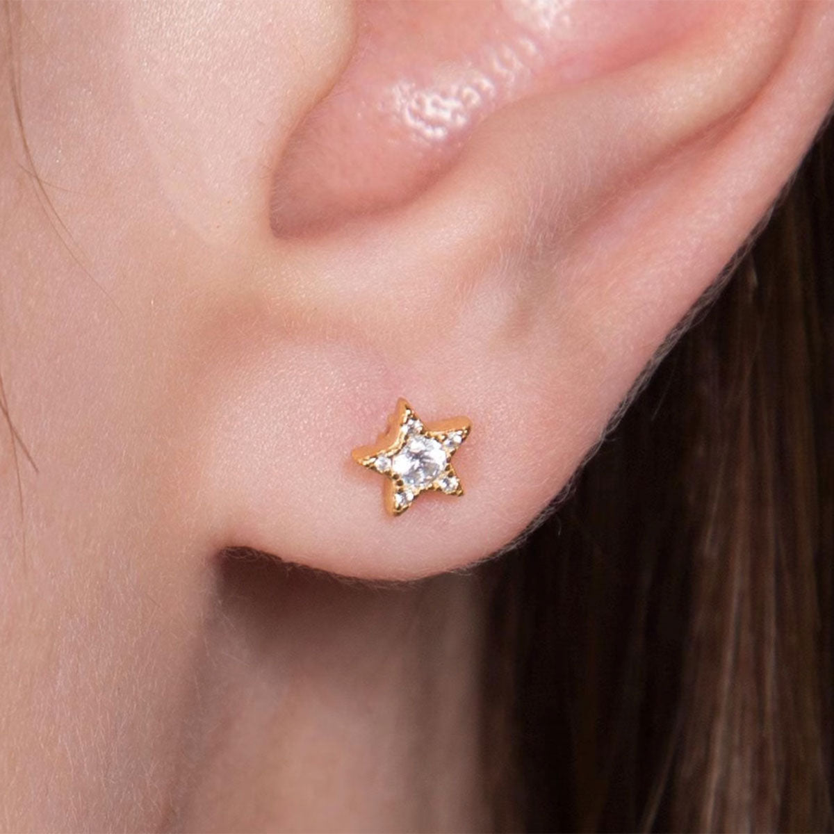 Sparkly Crystal Star Studs