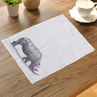 Rhino Print Tea Towel