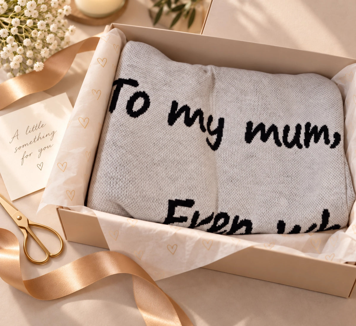 Postal Print Throw Blanket- My Mum