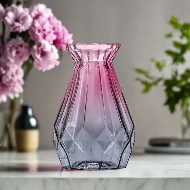 Crystal Facet Vase