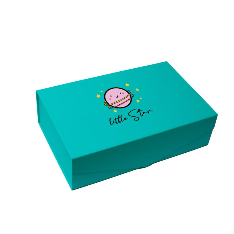 Teal Blue Magnetic Gift Box - Little Star