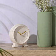 Interval Ceramic Mantle Clock – Soft Cream