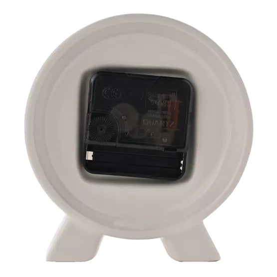 Interval Ceramic Mantle Clock – Soft Cream