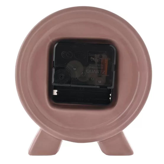 Interval Ceramic Mantle Clock – Pink Clay