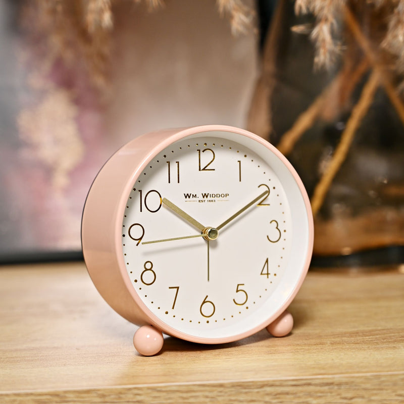 Widdop Metal Case Alarm Clock Light & Snooze Blush