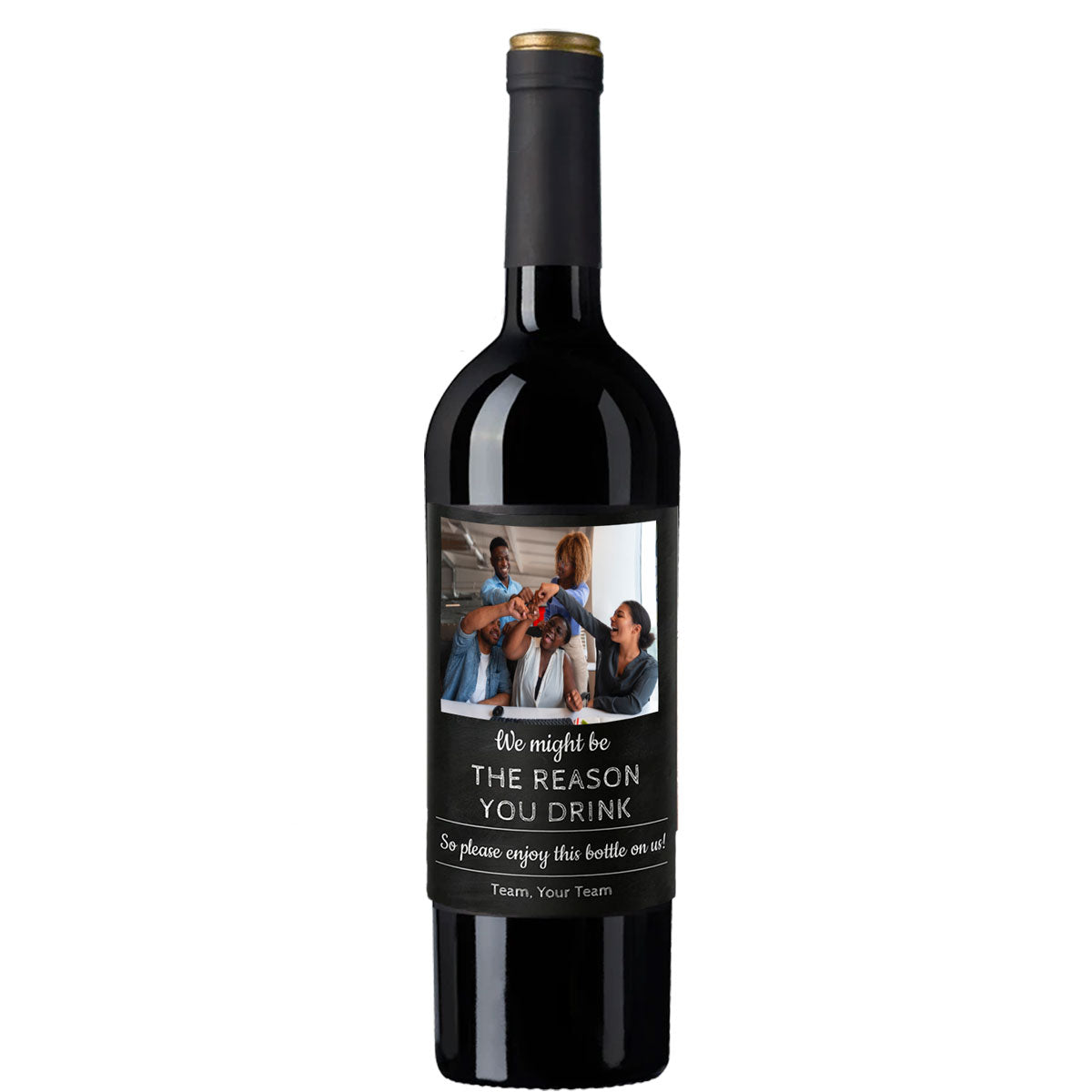 Personalised Gratitude in a Bottle Red Wine 750ml