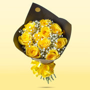 Golden Glow Yellow Roses Bouquet