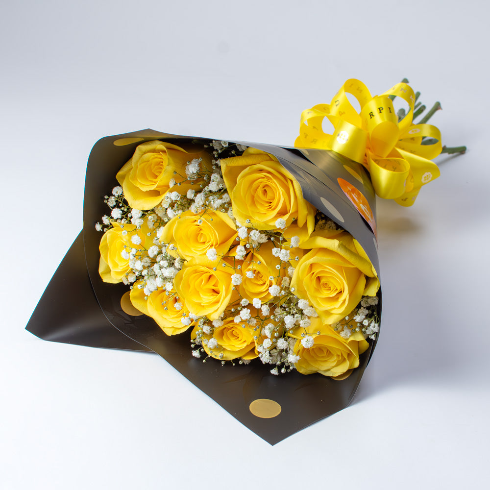 Golden Glow Yellow Roses Bouquet