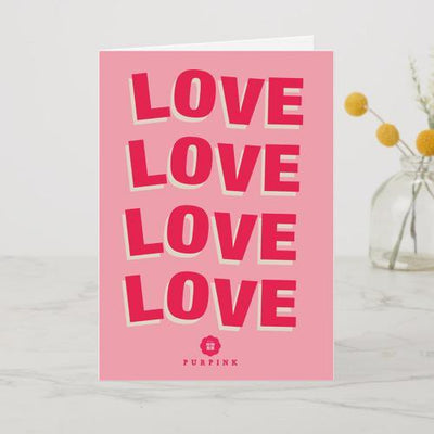Pink Love A6 Card