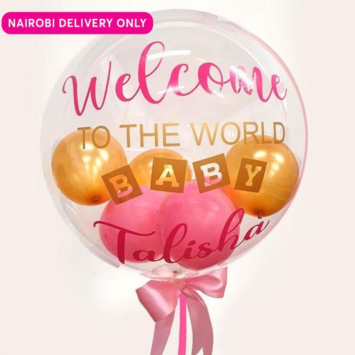 Personalised Bubble Balloon- Baby Girl