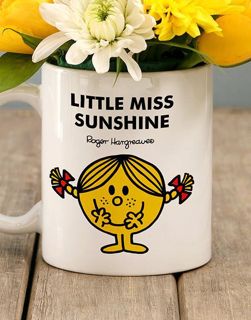 Little Miss Sunshine Flowers in A Mug Arrangement