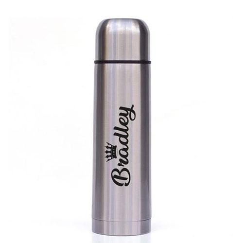 Silver Personalised Bullet Thermos, 500ml