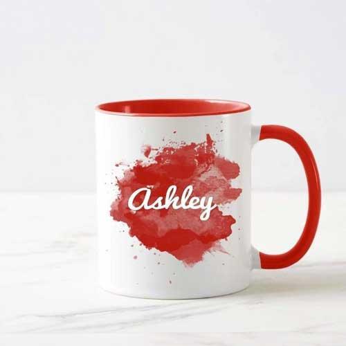 Red Personalised Color Coded Mug - Your Name