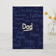 Top Papa Dad A6 Card