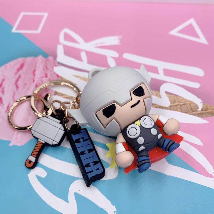 3D Marvel Characters Doll Keychain with wrist