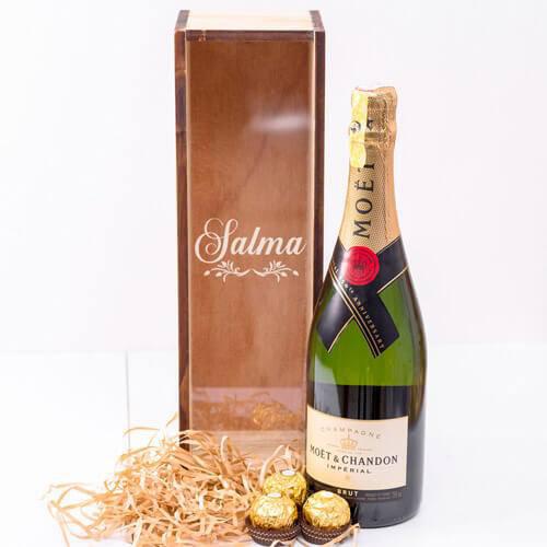 Moet Imperial Brut Truffle Wooden Box