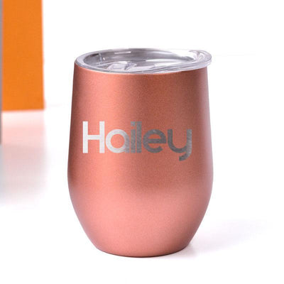 Personalised Gold Round Bottomed Tumbler