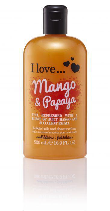 I Love Mango & Papaya Bath & Shower Crème – 500ml