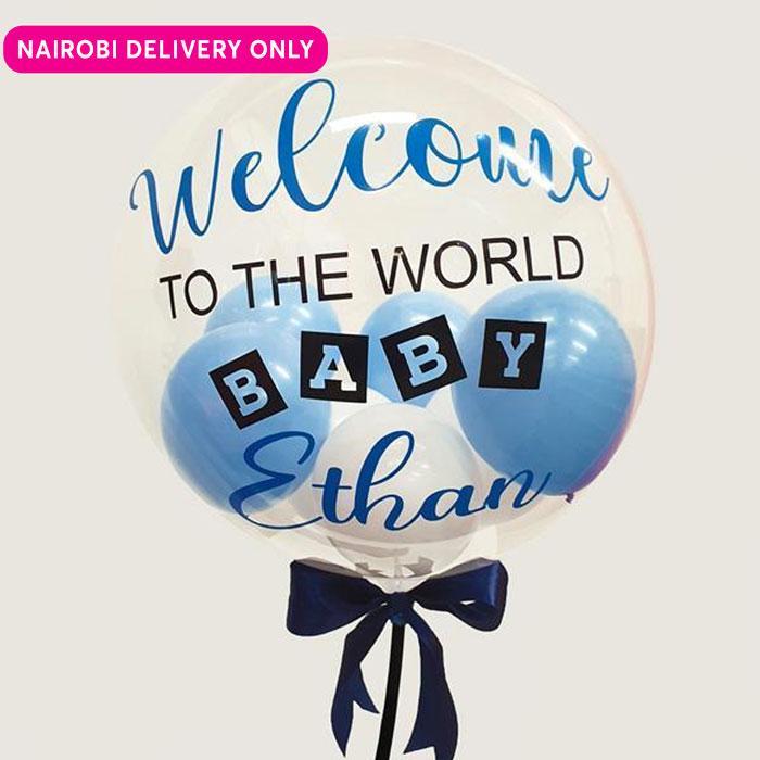 Personalised Bubble Balloon- Baby Boy