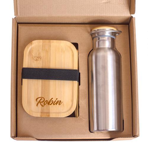 Personalised Hans Larsen Lunch Box & Vacuum Bottle Gift Set