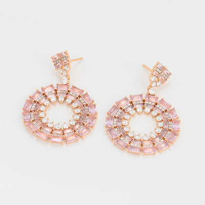 Pink Autumn Hoop Earrings