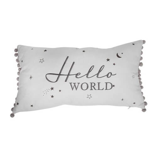 Bambino linen cushion - Hello World