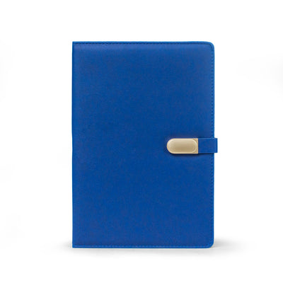 Personalised Leathersque B5 Blue Notebook