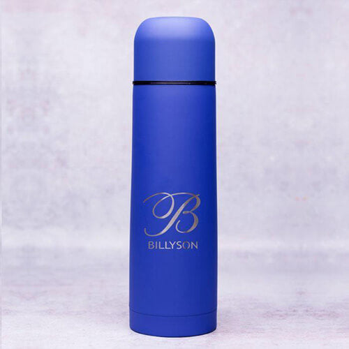 Blue personalised bullet Flask, 750ml