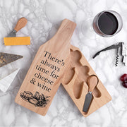 Cheese & Wine Set in Wooden Case