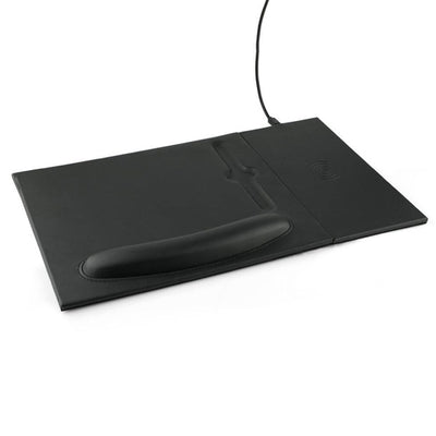 DOBERAN - 10W Wireless Charger PU Mouse Pad - Black