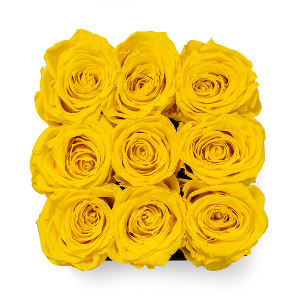 Yellow Forever Roses in a Box