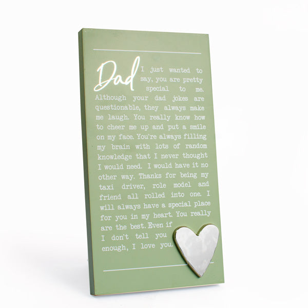 Moments Standing Plaque - Dad