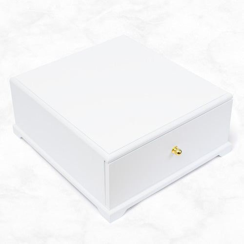 Happy Chai White Wooden Tea Chest