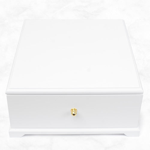 Happy Chai White Wooden Tea Chest